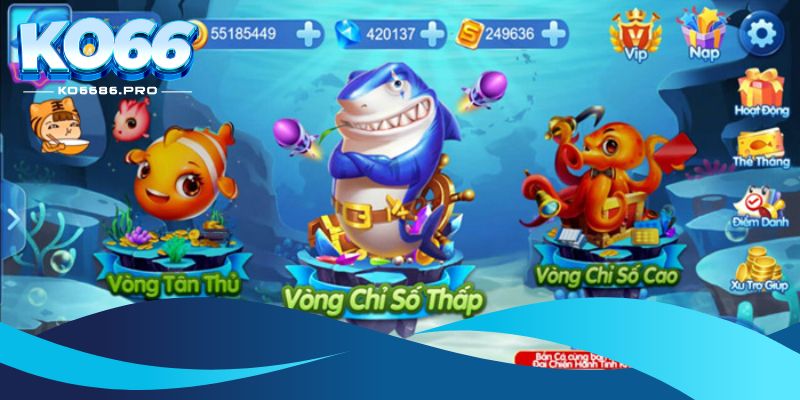 Các sảnh độc quyền trong trò chơi Bắn cá H5